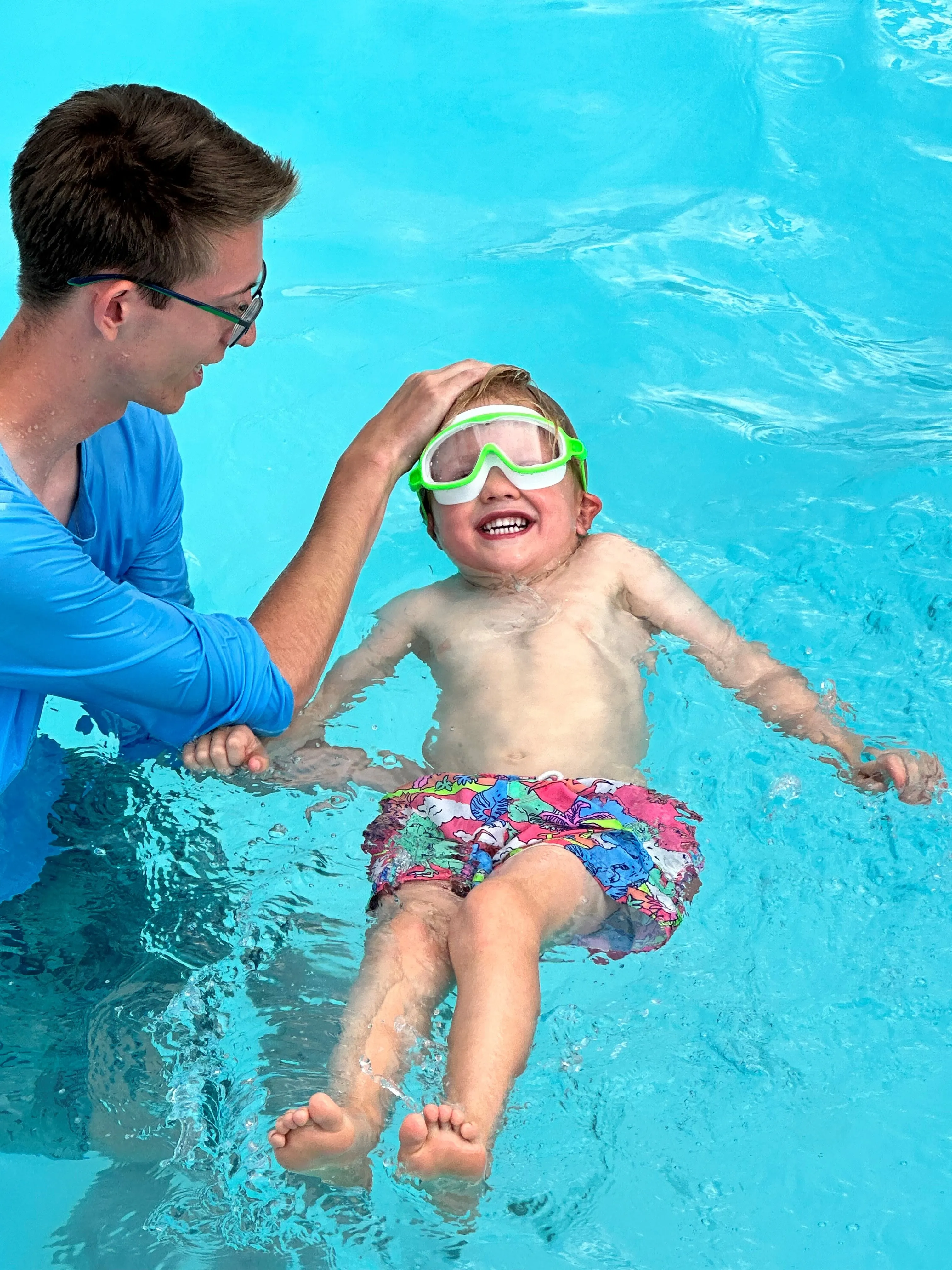 Children learning water safety through Teton Valley Aquatics swim program