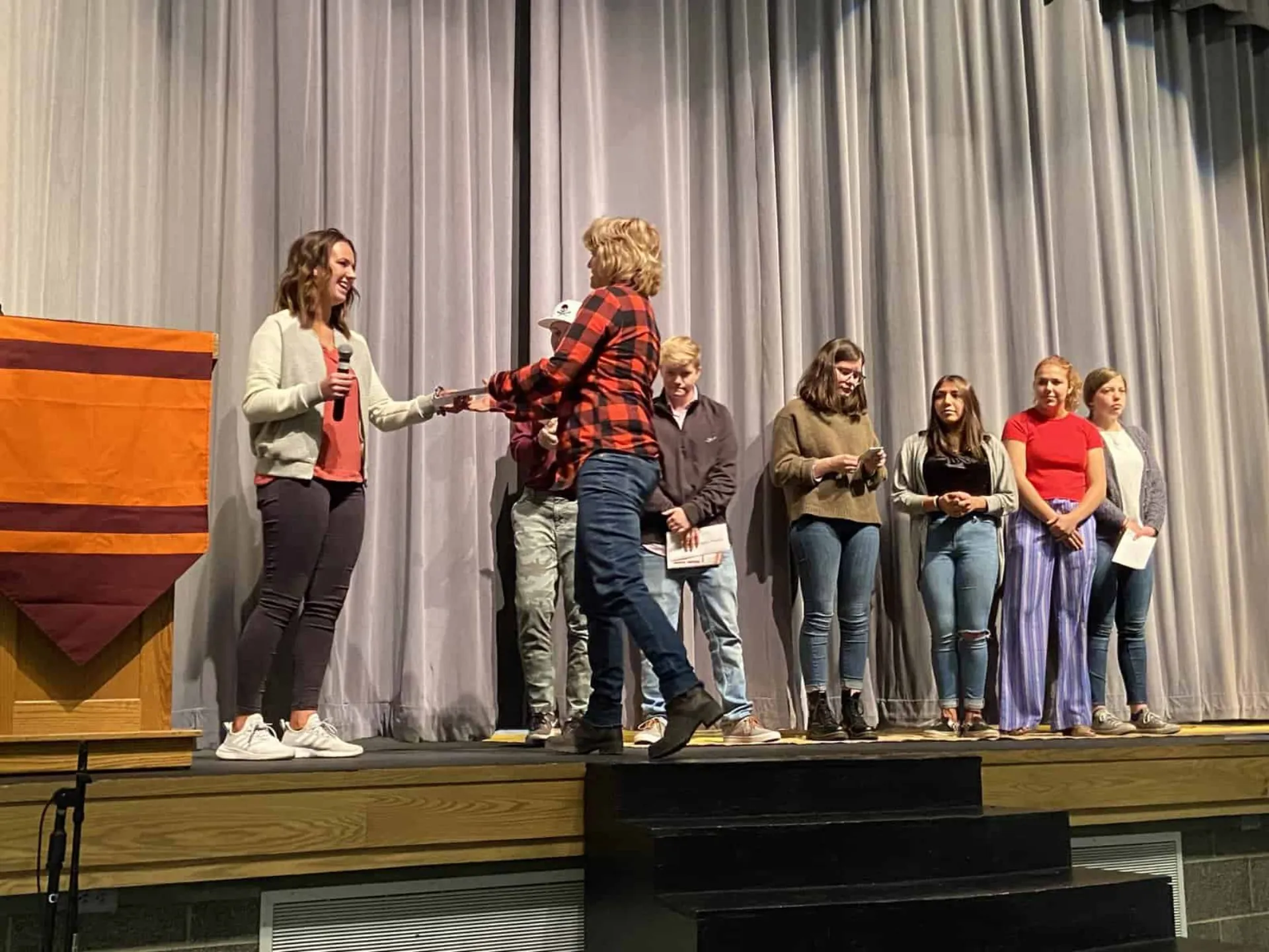 Teton High School students at the Youth Philanthropy awards assembly
