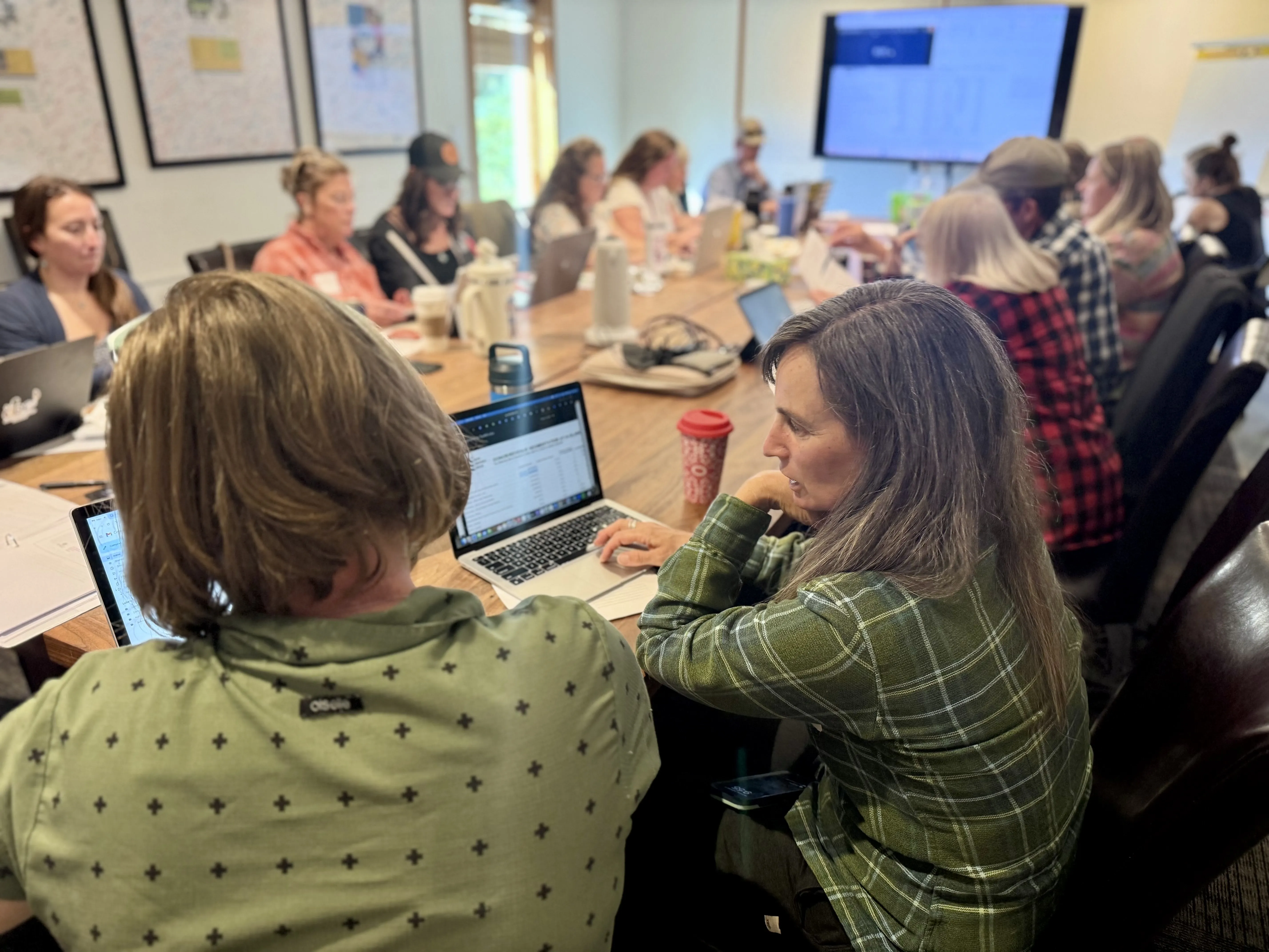 Community members gathering at a Teton Valley event