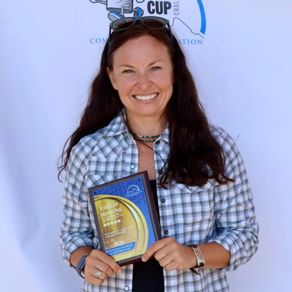 Joselin Matkins, Executive Director of the Teton Regional Land Trust Receives the Dawn Banks Nonprofit Leadership Award
