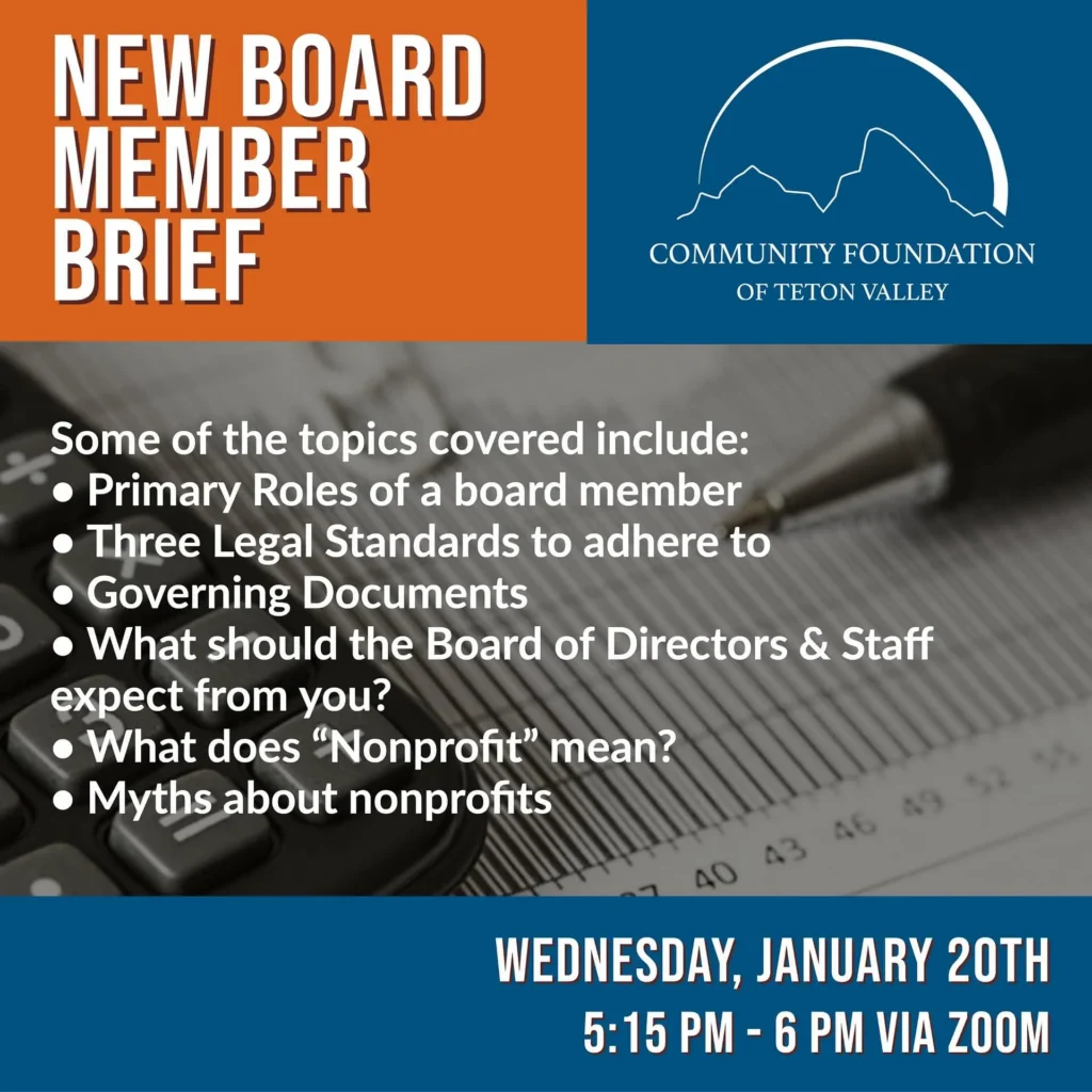 Community Foundation Supports Incoming Board Members & Nonprofit Leaders
