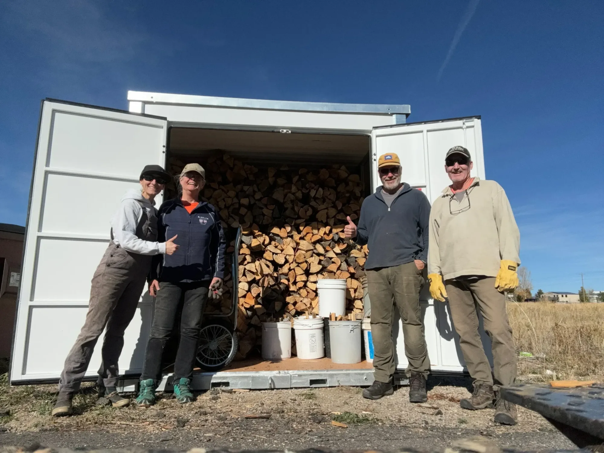 A youth philanthropy grant helped the Community Resource Center distribute free, supplemental firewood bundles to low-income households.